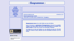 What Anagrammeur.com website looked like in 2019 (4 years ago)