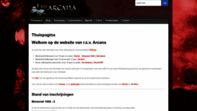 What Arcana.nl website looked like in 2019 (4 years ago)