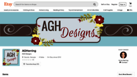 What Aghdesigns.com website looked like in 2019 (4 years ago)