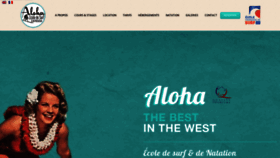 What Aloha-ecoledesurf.com website looked like in 2019 (4 years ago)