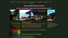 What Acadiaworkshopcenter.com website looked like in 2019 (4 years ago)