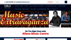 What Allensmusiccentre.co.uk website looked like in 2019 (4 years ago)