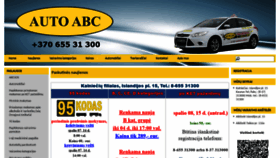 What Autoabc.lt website looked like in 2019 (4 years ago)