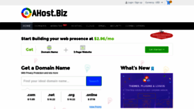 What Ahost.dev website looked like in 2019 (4 years ago)