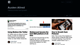 What Austenallred.com website looked like in 2019 (4 years ago)