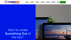 What Andolasoft.com website looked like in 2019 (4 years ago)