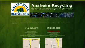 What Anaheimrecycling.com website looked like in 2019 (4 years ago)