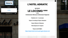 What Adriatic-paris-hotel.com website looked like in 2019 (4 years ago)