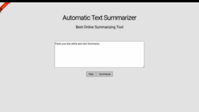 What Autosummarizer.com website looked like in 2019 (4 years ago)