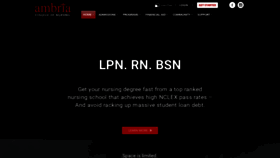 What Ambria.edu website looked like in 2019 (6 years ago)