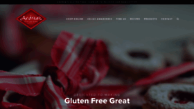 What Andreasglutenfree.com website looked like in 2019 (4 years ago)