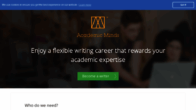 What Academicminds.co.uk website looked like in 2019 (4 years ago)