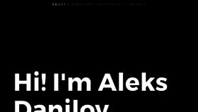What Aleksdanilov.com website looked like in 2019 (4 years ago)