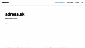 What Adresa.sk website looked like in 2019 (4 years ago)