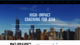 What Apaccoaching.com website looked like in 2019 (4 years ago)