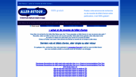 What Aller-retour.net website looked like in 2019 (4 years ago)