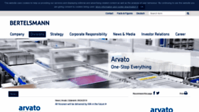 What Arvato.com website looked like in 2019 (4 years ago)