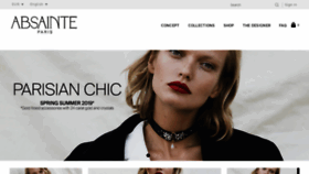 What Absainte.com website looked like in 2019 (4 years ago)