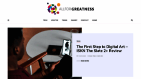 What Allforgreatness.com website looked like in 2019 (4 years ago)