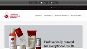 What Arcskincare.com website looked like in 2019 (4 years ago)