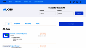 What Aijobs.com website looked like in 2019 (4 years ago)
