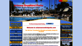 What Arizonasnowbirdparks.com website looked like in 2019 (4 years ago)