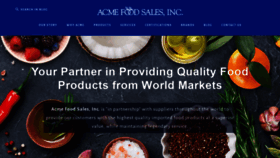 What Acmefood.com website looked like in 2019 (4 years ago)