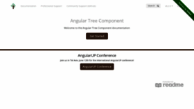 What Angular2-tree.readme.io website looked like in 2019 (4 years ago)