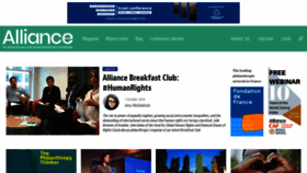 What Alliancemagazine.org website looked like in 2019 (4 years ago)