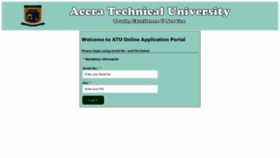 What Application.atu.edu.gh website looked like in 2019 (4 years ago)