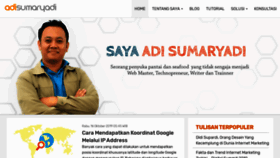 What Adisumaryadi.com website looked like in 2019 (4 years ago)