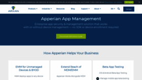 What Apperian.com website looked like in 2019 (4 years ago)