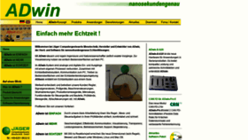 What Adwin.de website looked like in 2019 (4 years ago)