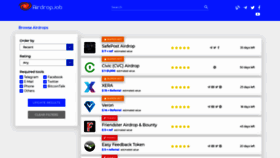 What Airdropjob.com website looked like in 2019 (6 years ago)