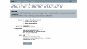 What Ascii-art-generator.org website looked like in 2019 (4 years ago)