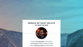 What Arnaud.at website looked like in 2019 (4 years ago)