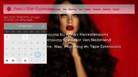 What Annashairextensions.nl website looked like in 2019 (4 years ago)