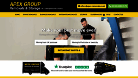 What Apex-removals.co.uk website looked like in 2019 (4 years ago)