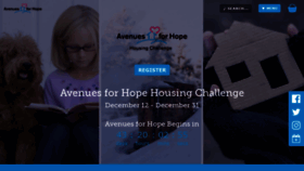 What Avenuesforhope.org website looked like in 2019 (4 years ago)
