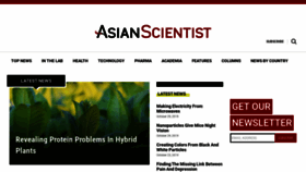 What Asianscientist.com website looked like in 2019 (4 years ago)