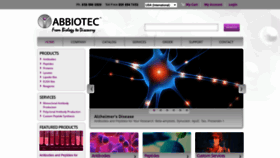 What Abbiotec.com website looked like in 2019 (4 years ago)