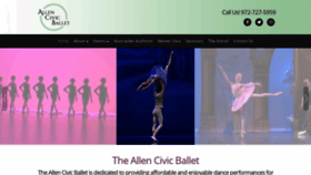 What Allencivicballet.org website looked like in 2019 (4 years ago)