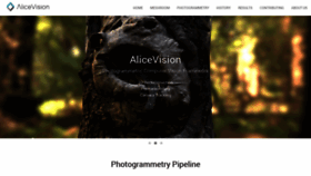 What Alicevision.org website looked like in 2019 (4 years ago)