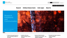 What Arcticcentre.org website looked like in 2019 (6 years ago)