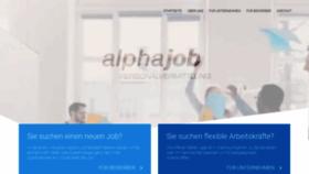 What Alphajob.at website looked like in 2019 (4 years ago)