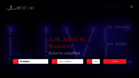 What Artist.live website looked like in 2019 (4 years ago)