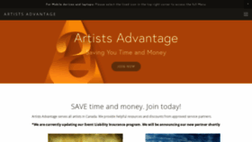 What Artistsadvantage.ca website looked like in 2019 (4 years ago)