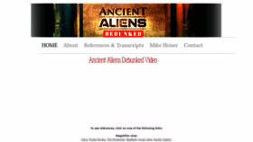 What Ancientaliensdebunked.com website looked like in 2019 (4 years ago)