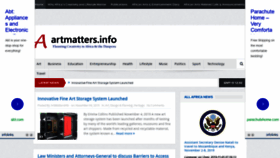 What Artmatters.info website looked like in 2019 (4 years ago)