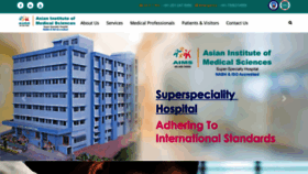 What Aimshospital.co.in website looked like in 2019 (4 years ago)
